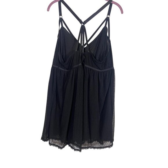 Torrid Intimates Women 3X Black Babydoll Sheer Mesh Goth Grunge Whimsigoth Fairy - Picture 9 of 14